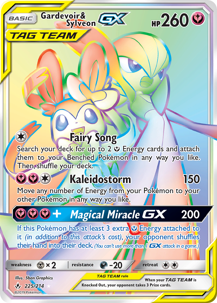 Gardevoir & Sylveon GX (225/214) [Sun & Moon: Unbroken Bonds] | Pegasus Games WI