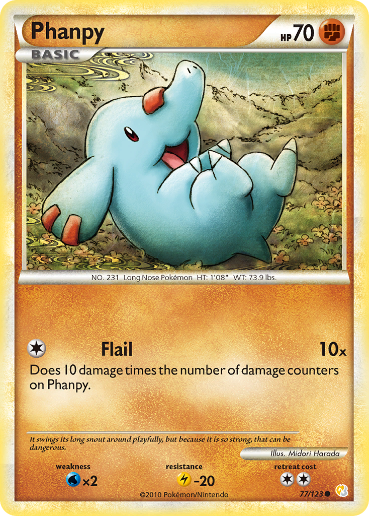 Phanpy (77/123) [HeartGold & SoulSilver: Base Set] | Pegasus Games WI