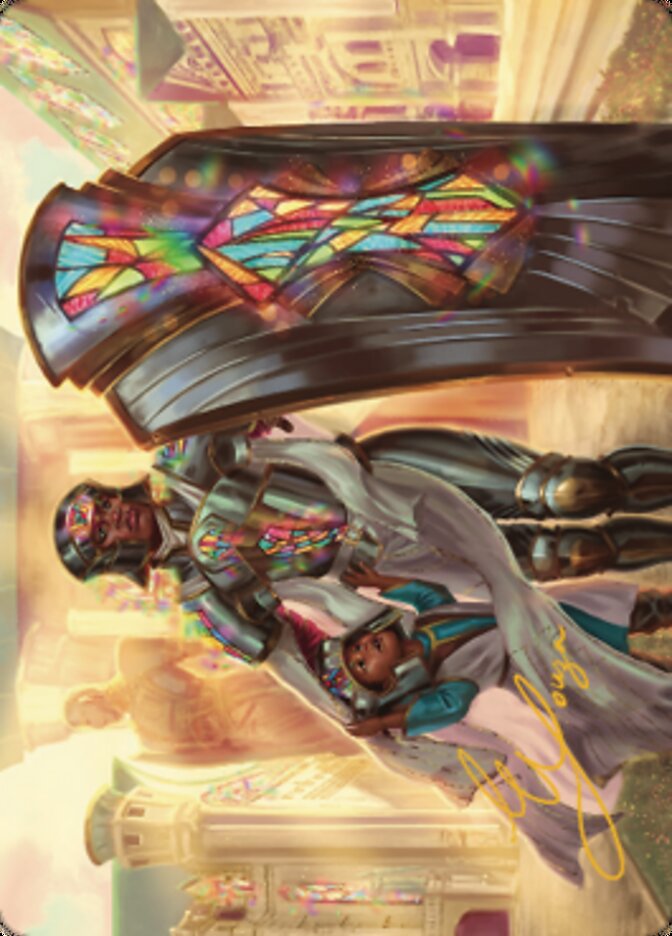 Guardian of New Benalia Art Card (Gold-Stamped Signature) [Dominaria United Art Series] | Pegasus Games WI