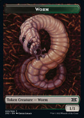 Worm // Vampire Double-Sided Token [Double Masters 2022 Tokens] | Pegasus Games WI