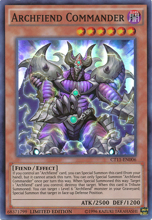 Archfiend Commander [CT11-EN006] Super Rare | Pegasus Games WI