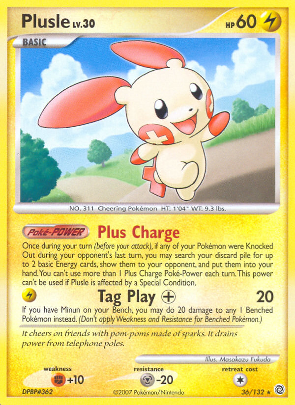 Plusle (36/132) [Diamond & Pearl: Secret Wonders] | Pegasus Games WI