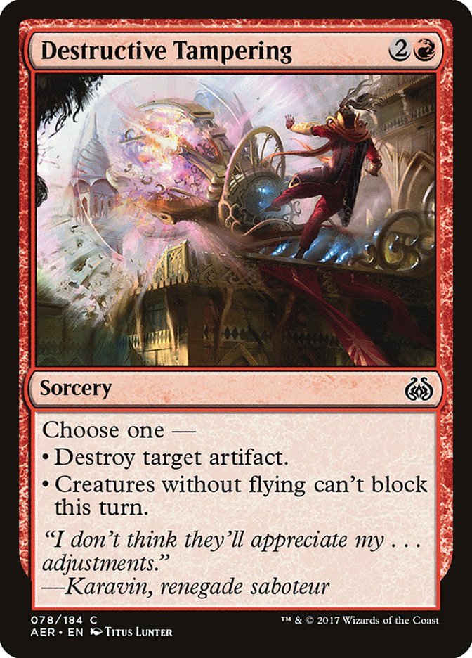 Destructive Tampering [Aether Revolt] | Pegasus Games WI