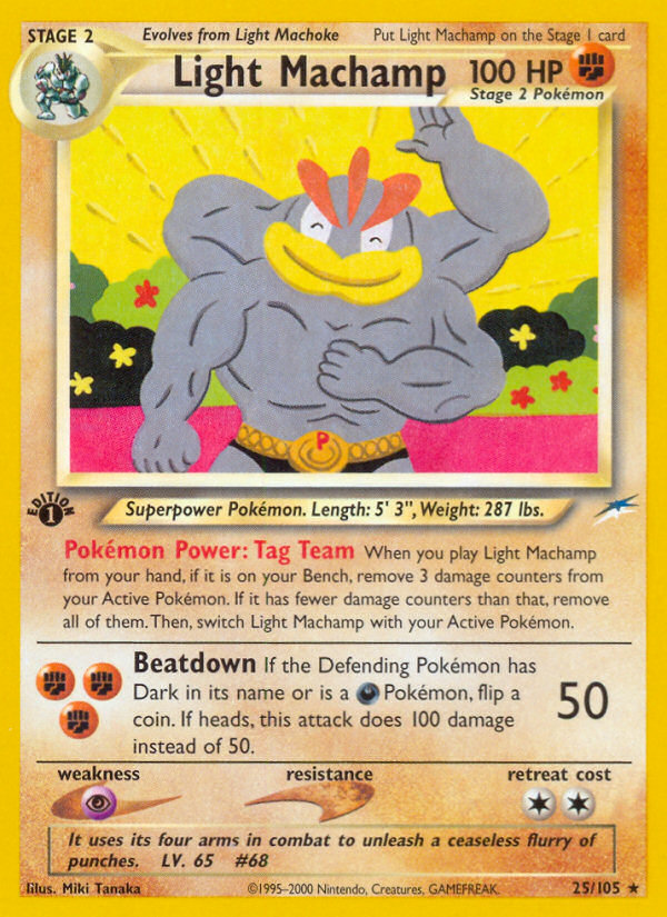 Light Machamp (25/105) [Neo Destiny 1st Edition] | Pegasus Games WI