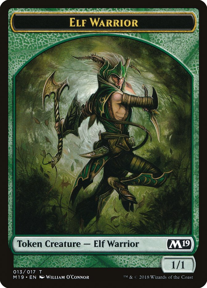 Elf Warrior Token [Core Set 2019 Tokens] | Pegasus Games WI