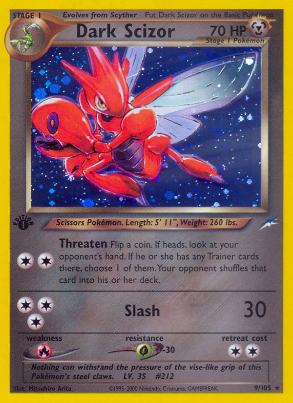 Dark Scizor (9/105) [Neo Destiny 1st Edition] | Pegasus Games WI