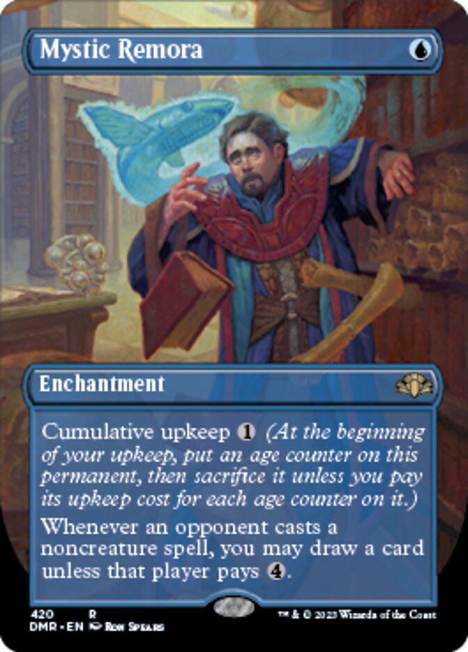 Mystic Remora (Borderless Alternate Art) [Dominaria Remastered] | Pegasus Games WI