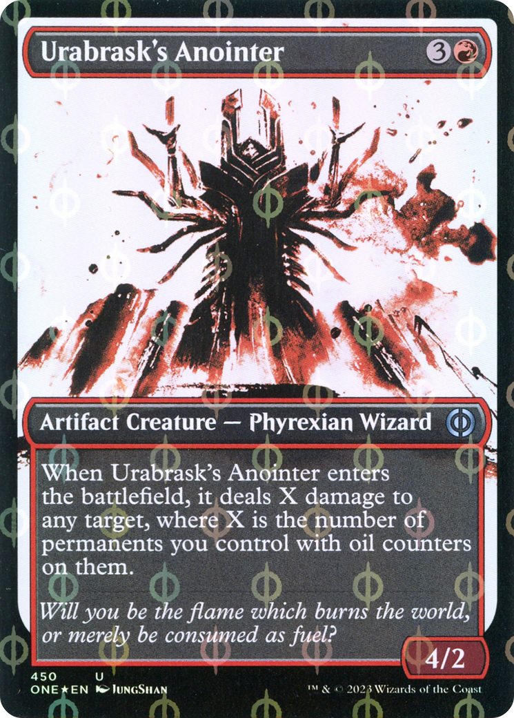 Urabrask's Anointer (Showcase Ichor Step-and-Compleat Foil) [Phyrexia: All Will Be One] | Pegasus Games WI