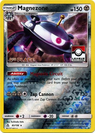 Magnezone (83/156) (League Promo 4th Place) [Sun & Moon: Ultra Prism] | Pegasus Games WI
