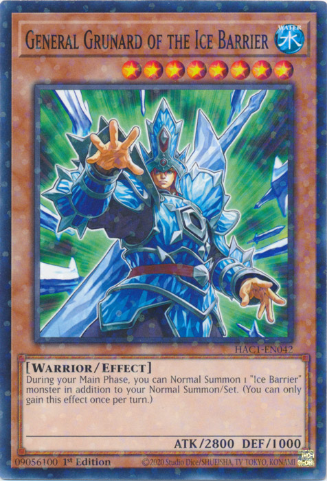 General Grunard of the Ice Barrier (Duel Terminal) [HAC1-EN042] Common | Pegasus Games WI