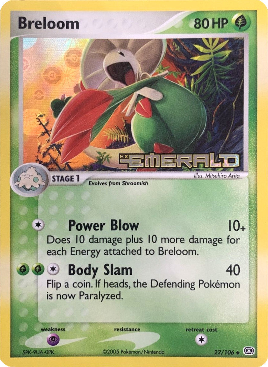 Breloom (22/106) (Stamped) [EX: Emerald] | Pegasus Games WI