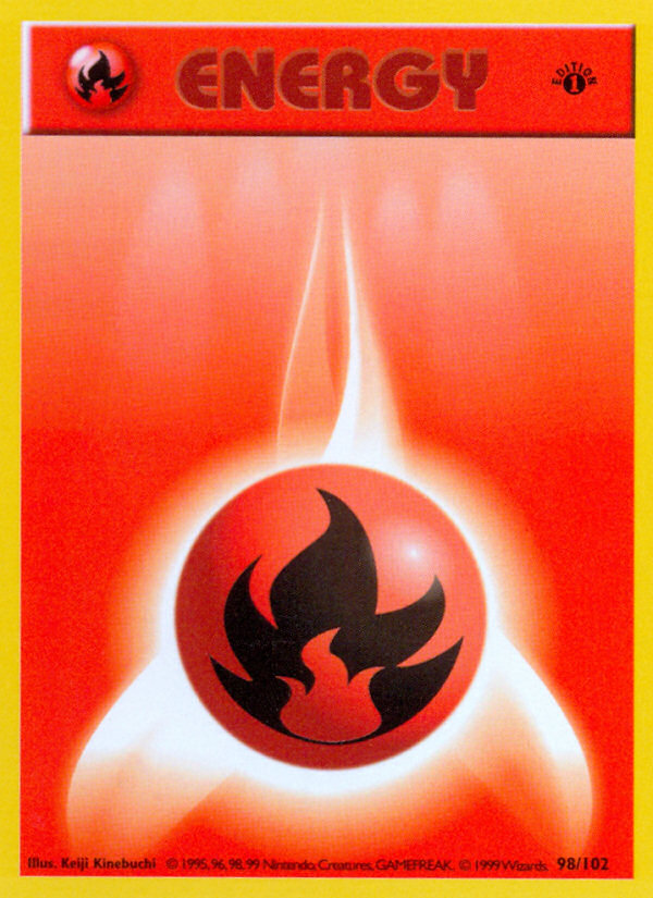 Fire Energy (98/102) (Shadowless) [Base Set 1st Edition] | Pegasus Games WI