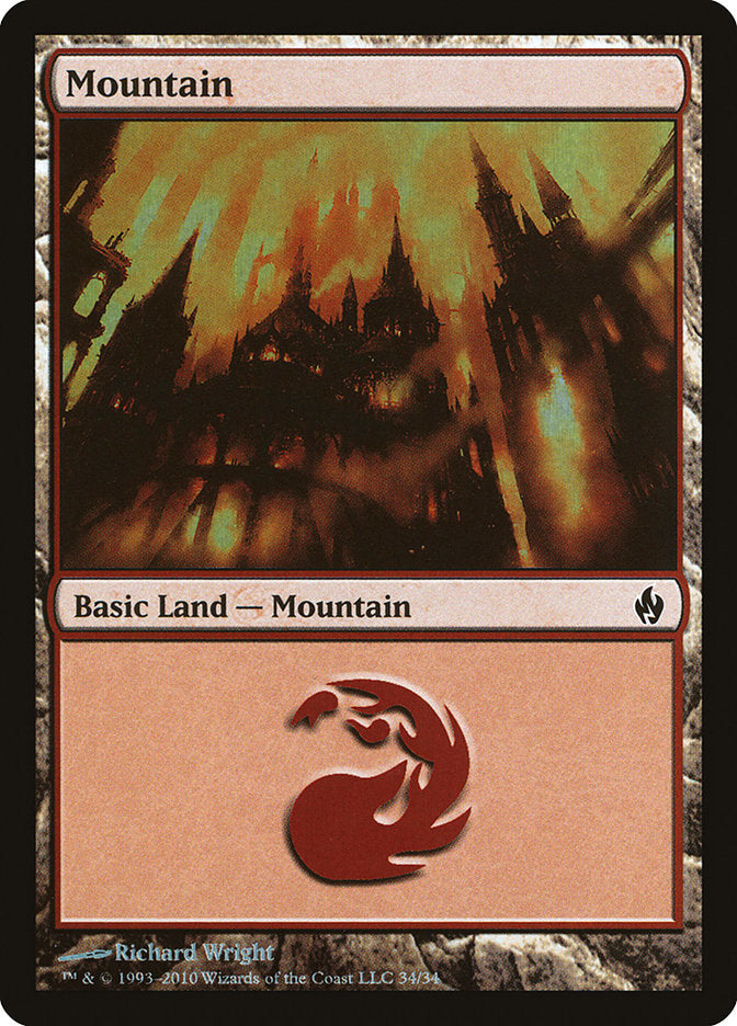 Mountain (34) [Premium Deck Series: Fire and Lightning] | Pegasus Games WI