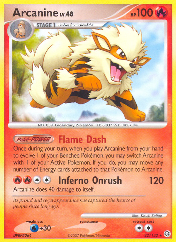 Arcanine (22/132) [Diamond & Pearl: Secret Wonders] | Pegasus Games WI