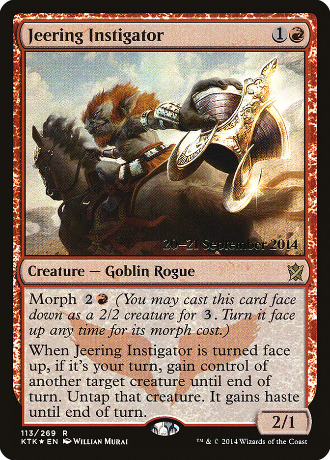 Jeering Instigator [Khans of Tarkir Prerelease Promos] | Pegasus Games WI