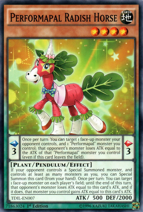 Performapal Radish Horse [TDIL-EN007] Common | Pegasus Games WI