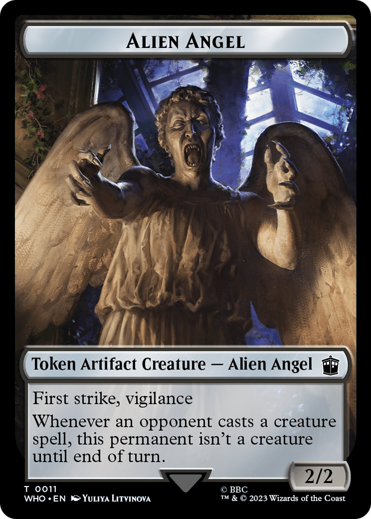 Alien Angel // Mutant Double-Sided Token [Doctor Who Tokens] | Pegasus Games WI