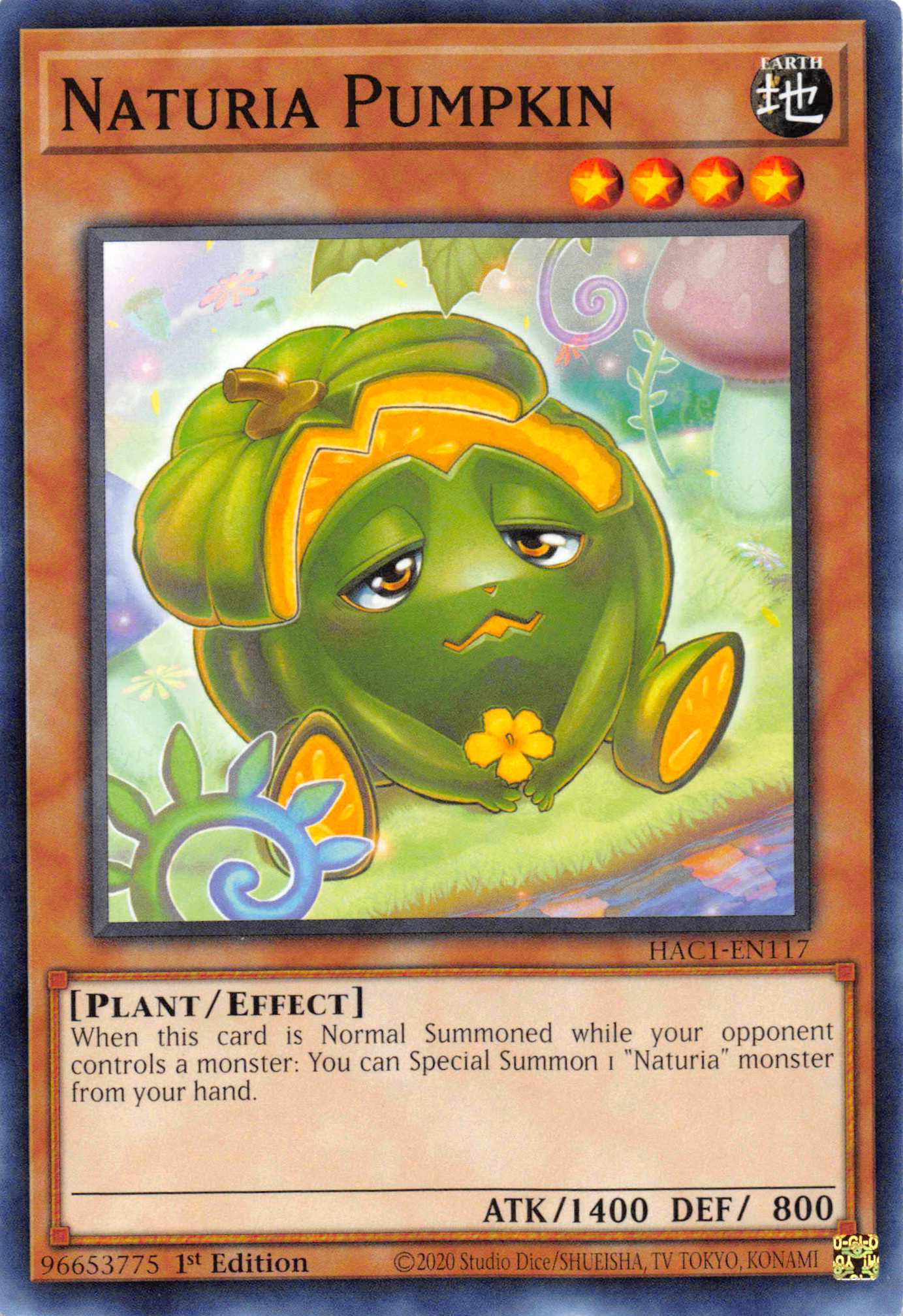 Naturia Pumpkin (Duel Terminal) [HAC1-EN117] Parallel Rare | Pegasus Games WI