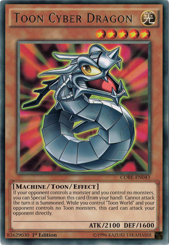 Toon Cyber Dragon [CORE-EN043] Rare | Pegasus Games WI