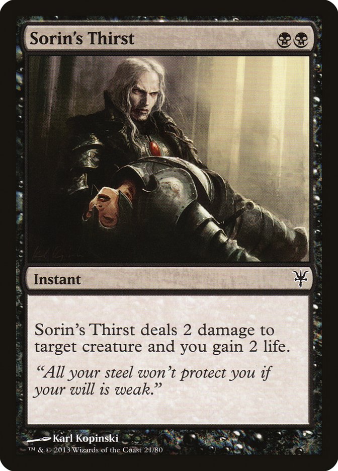 Sorin's Thirst [Duel Decks: Sorin vs. Tibalt] | Pegasus Games WI