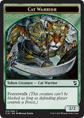 Cat Warrior // Elemental Double-Sided Token [Commander 2018 Tokens] | Pegasus Games WI