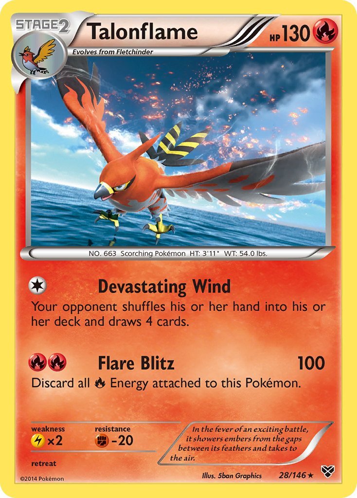 Talonflame (28/146) (Cosmos Holo) (Blister Exclusive) [XY: Base Set] | Pegasus Games WI