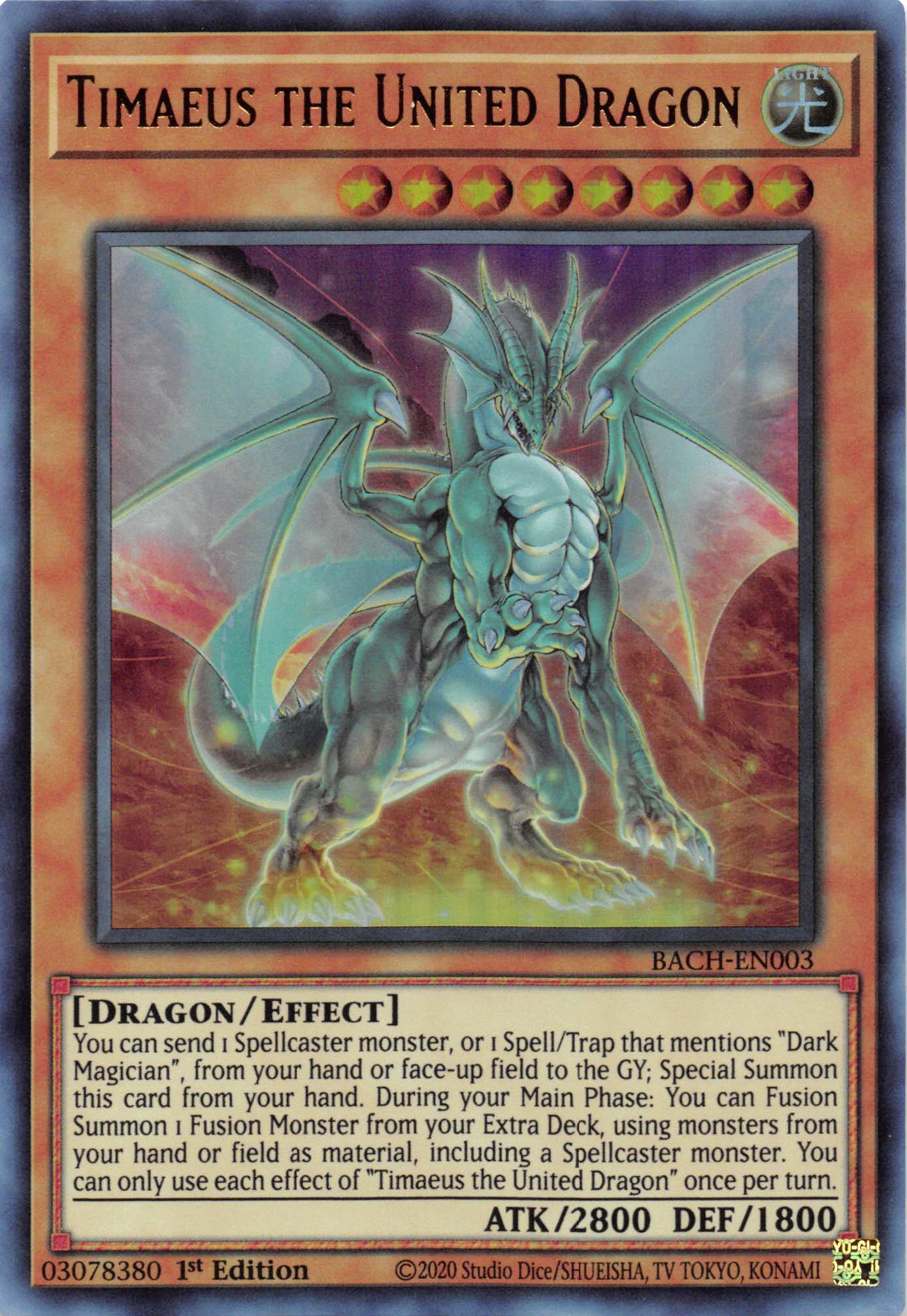 Timaeus the United Dragon [BACH-EN003] Ultra Rare | Pegasus Games WI