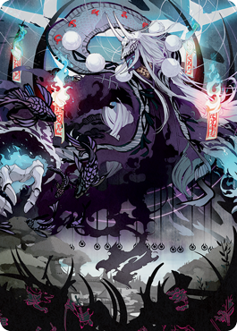 Echo of Death's Wail Art Card [Kamigawa: Neon Dynasty Art Series] | Pegasus Games WI