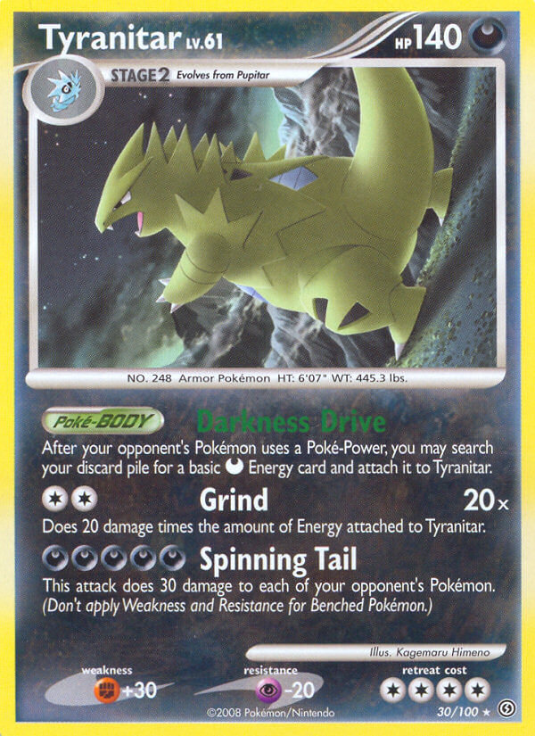 Tyranitar (30/100) (Theme Deck Exclusive) [Diamond & Pearl: Stormfront] | Pegasus Games WI