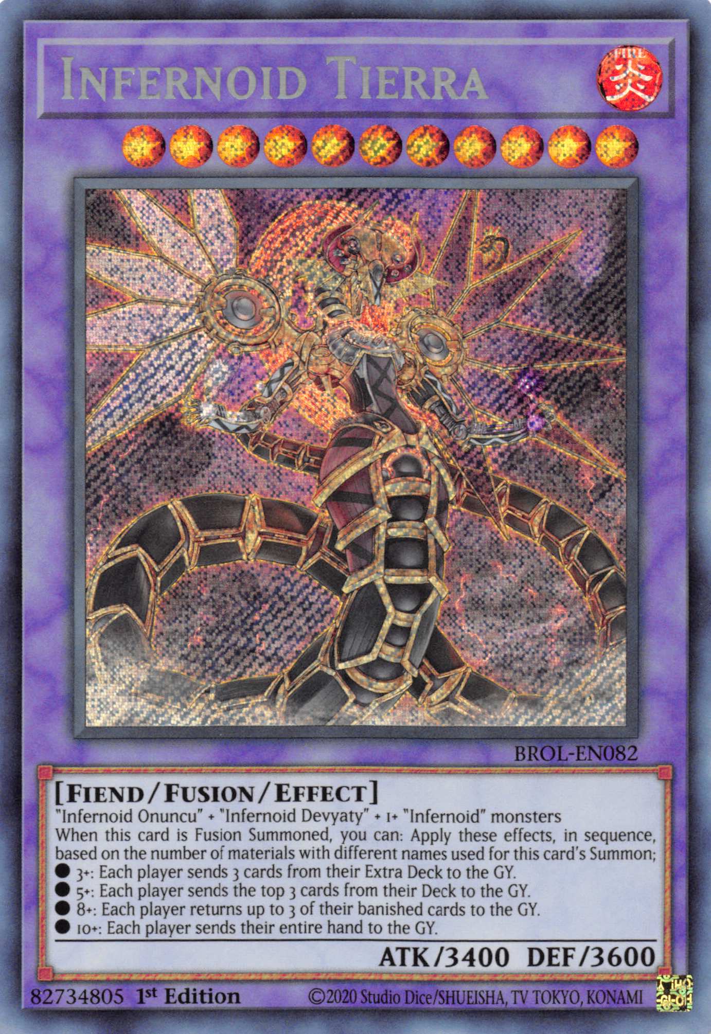 Infernoid Tierra [BROL-EN082] Secret Rare | Pegasus Games WI