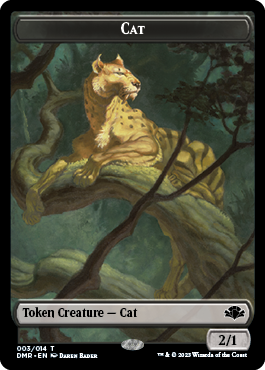 Elephant // Cat (003) Double-Sided Token [Dominaria Remastered Tokens] | Pegasus Games WI