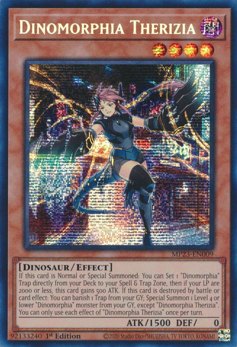 Dinomorphia Therizia [MP23-EN009] Prismatic Secret Rare | Pegasus Games WI