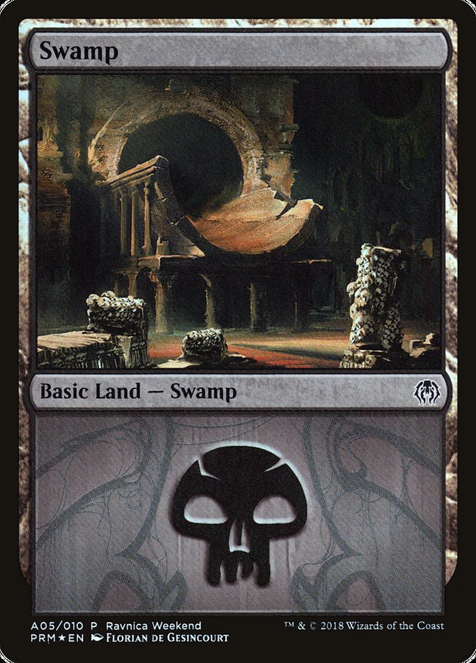 Swamp (A05) [Ravnica Allegiance Ravnica Weekend] | Pegasus Games WI