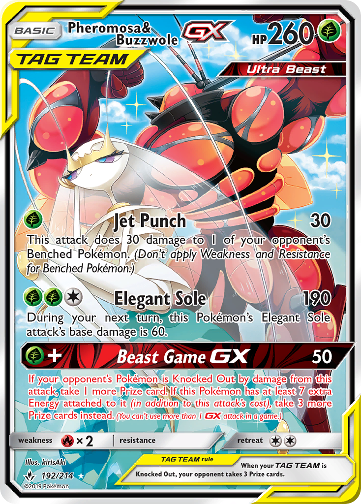 Pheromosa & Buzzwole GX (192/214) [Sun & Moon: Unbroken Bonds] | Pegasus Games WI