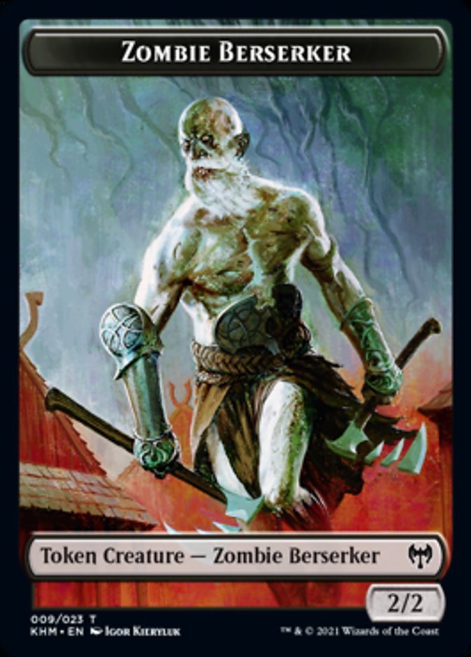 Zombie Berserker Token [Kaldheim Tokens] | Pegasus Games WI