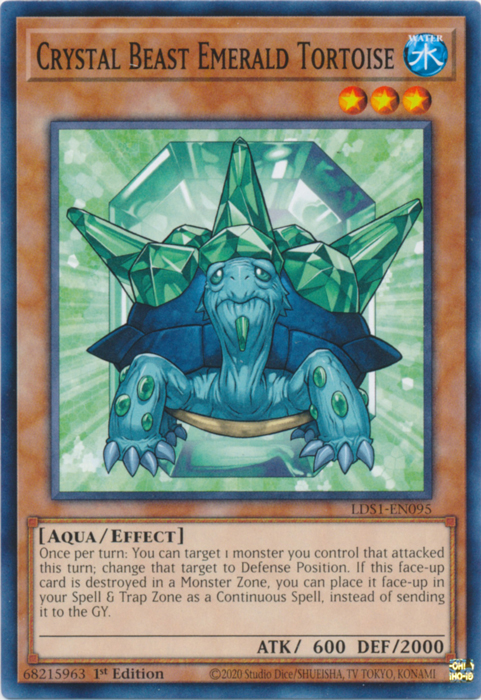 Crystal Beast Emerald Tortoise [LDS1-EN095] Common | Pegasus Games WI