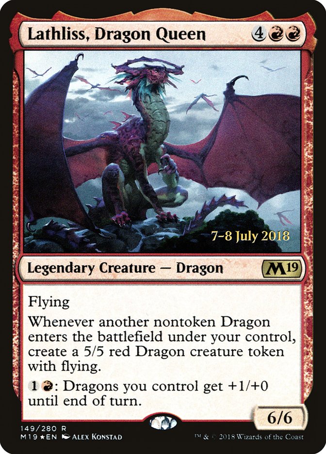 Lathliss, Dragon Queen [Core Set 2019 Prerelease Promos] | Pegasus Games WI