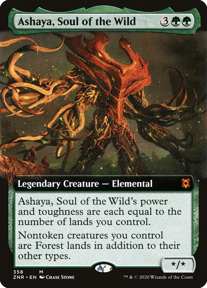 Ashaya, Soul of the Wild (Extended Art) [Zendikar Rising] | Pegasus Games WI