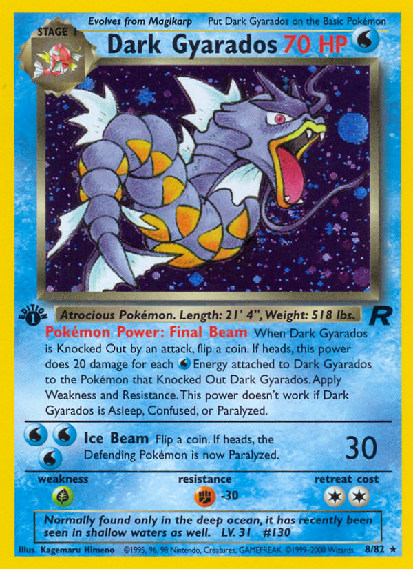 Dark Gyarados (8/82) [Team Rocket 1st Edition] | Pegasus Games WI