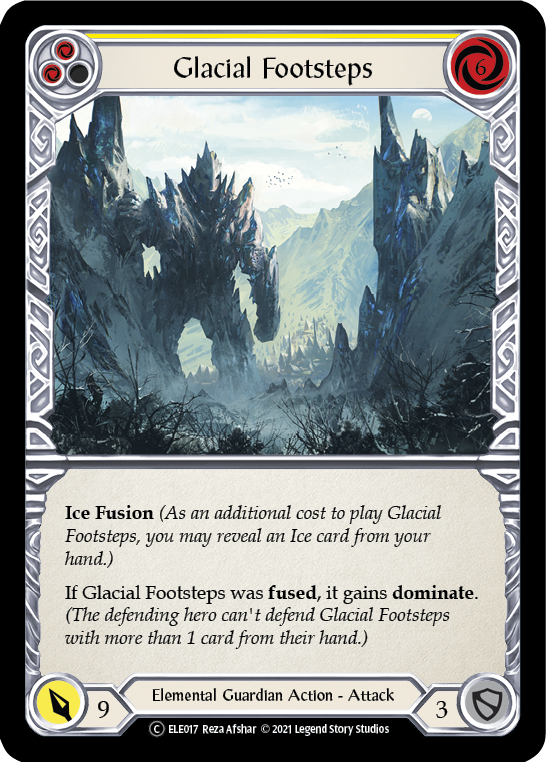 Glacial Footsteps (Yellow) [U-ELE017] Unlimited Rainbow Foil | Pegasus Games WI