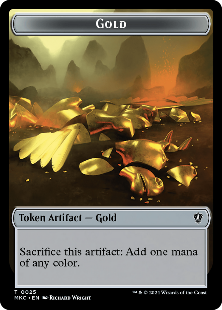 Gold // The Monarch Double-Sided Token [Murders at Karlov Manor Commander Tokens] | Pegasus Games WI