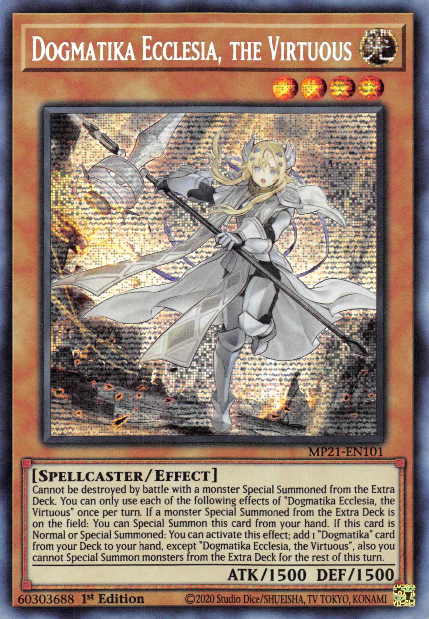 Dogmatika Ecclesia, the Virtuous [MP21-EN101] Prismatic Secret Rare | Pegasus Games WI