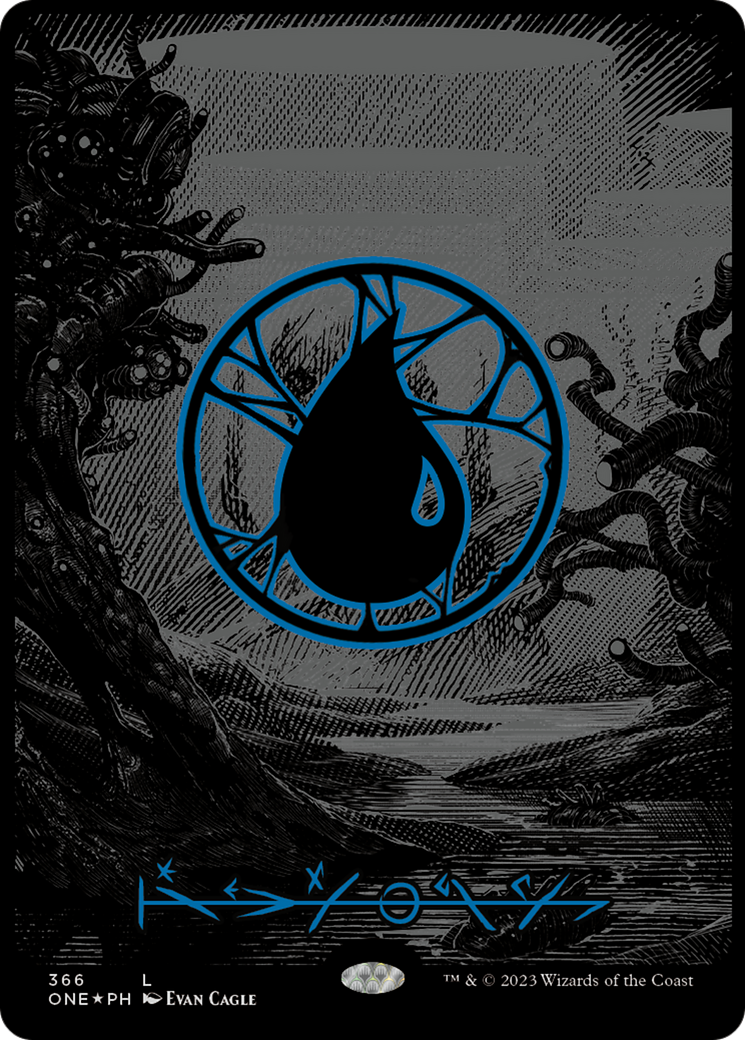 Island (366) (Oil Slick Raised Foil) [Phyrexia: All Will Be One] | Pegasus Games WI