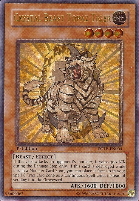 Crystal Beast Topaz Tiger (UTR) [FOTB-EN004] Ultimate Rare | Pegasus Games WI