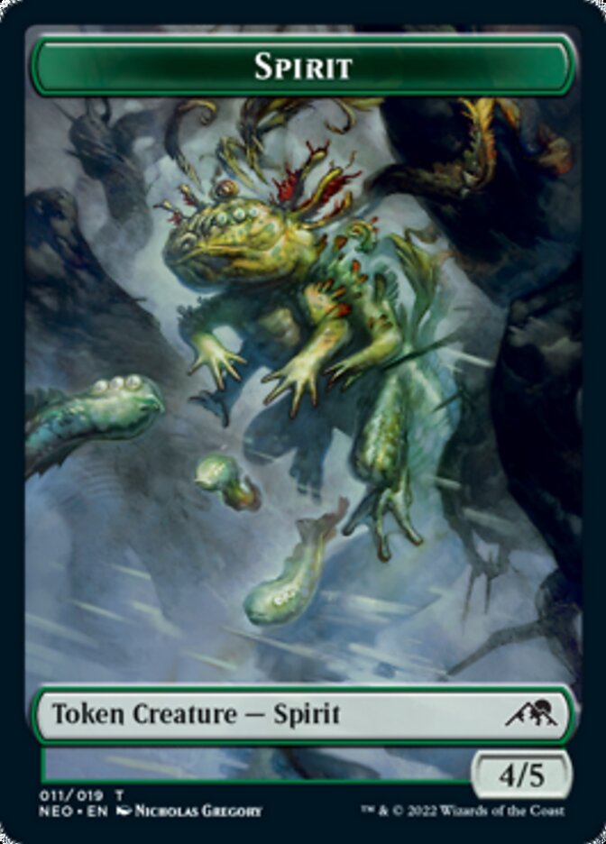 Spirit Token (011) [Kamigawa: Neon Dynasty Tokens] | Pegasus Games WI