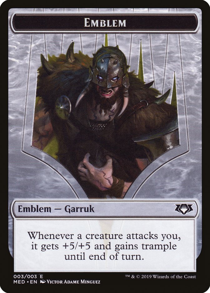 Garruk, Apex Predator Emblem [Mythic Edition Tokens] | Pegasus Games WI