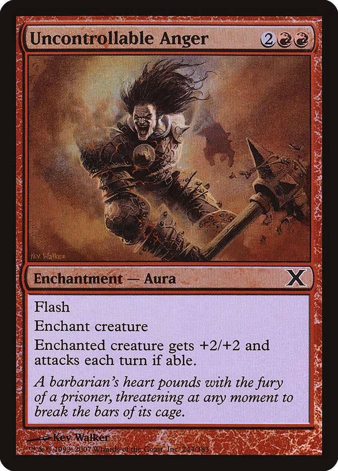 Uncontrollable Anger (Premium Foil) [Tenth Edition] | Pegasus Games WI