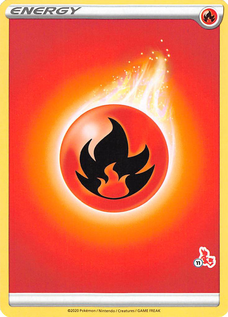 Fire Energy (Cinderace Stamp #11) [Battle Academy 2022] | Pegasus Games WI