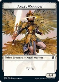 Angel Warrior // Goblin Construct Double-Sided Token [Zendikar Rising Tokens] | Pegasus Games WI