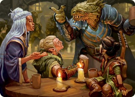 You Meet in a Tavern Art Card [Dungeons & Dragons: Adventures in the Forgotten Realms Art Series] | Pegasus Games WI